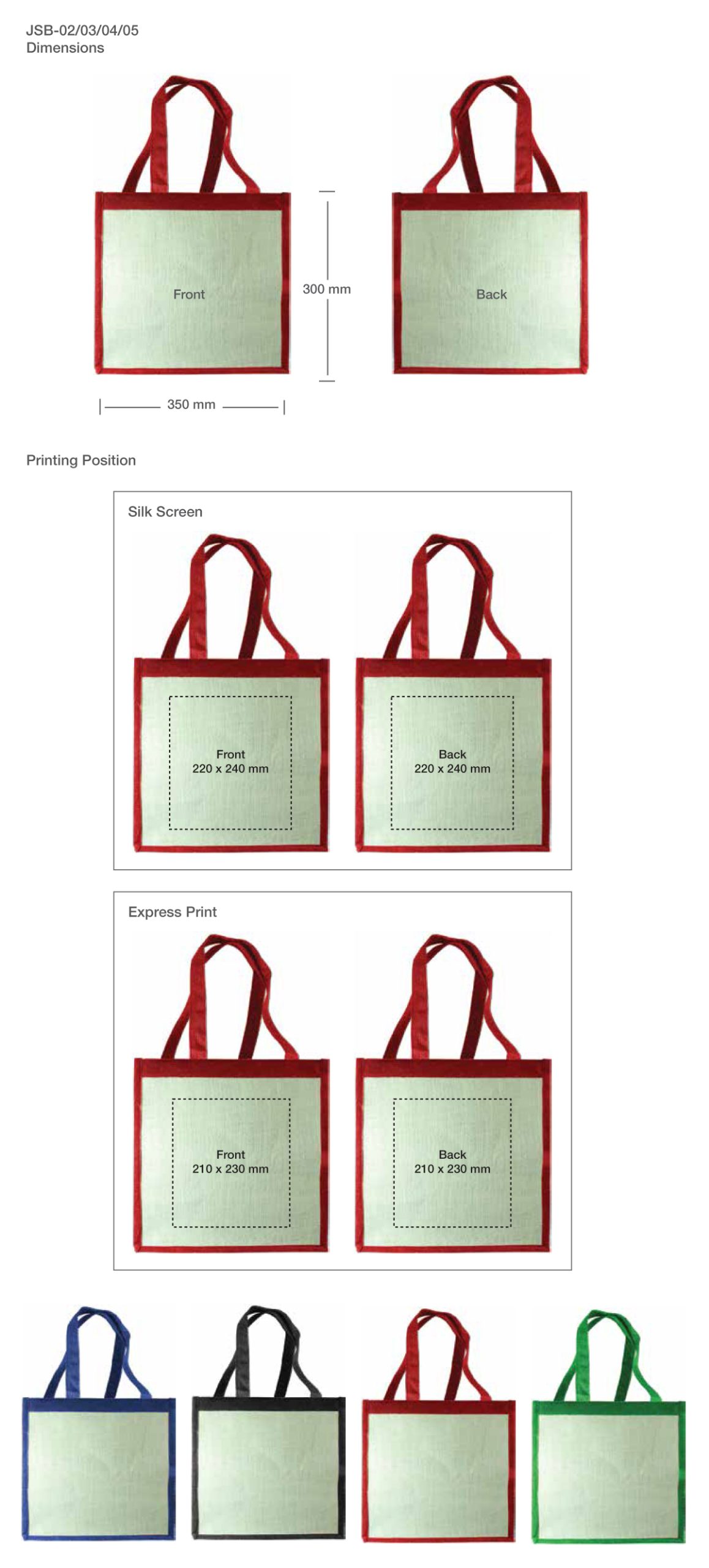 Bags Printing Details